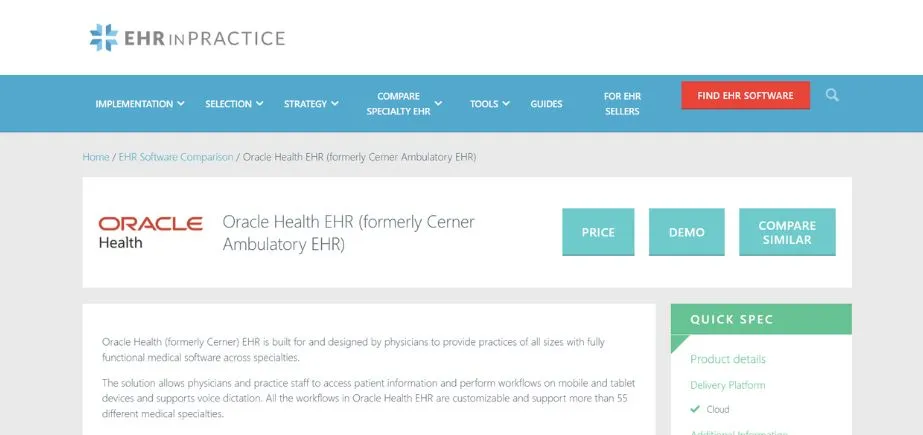 Cerner EMR - Practice Management Software for Healthcare