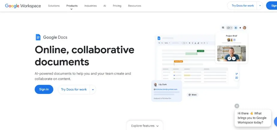 Google Docs - Writing and Editing Apps