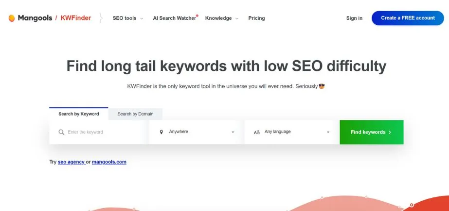 KWFinder - SEO Tools