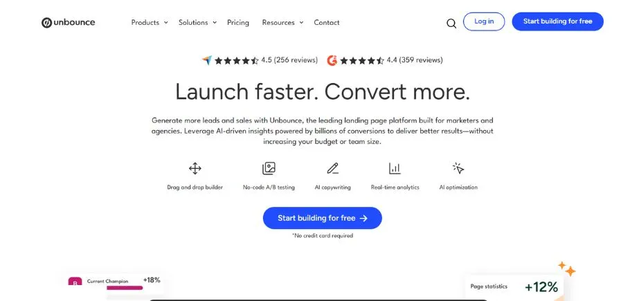 Unbounce - Lead Generation Tools