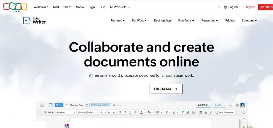 Zoho Writer - Writing and Editing Apps