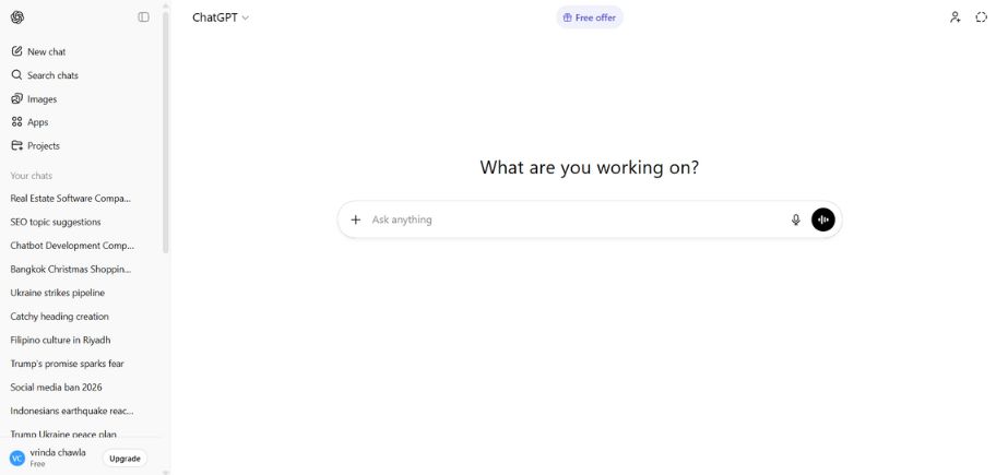 free online tools - chatgpt