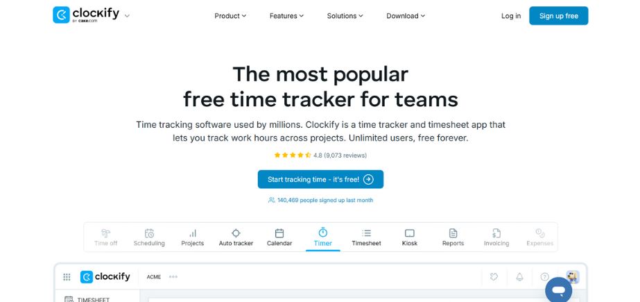 free online tools - clockify