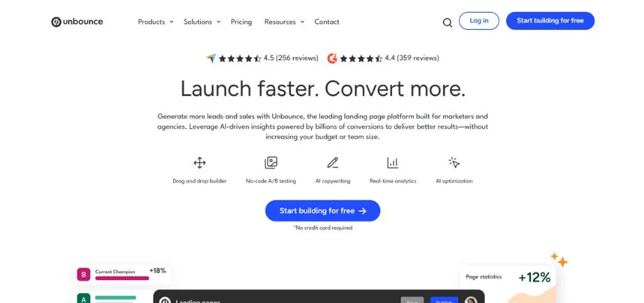 Landing Page Builders - unbounce