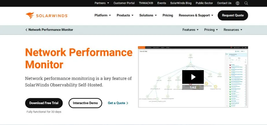 SolarWinds Network Performance Monitor - Infrastructure Monitoring Tools