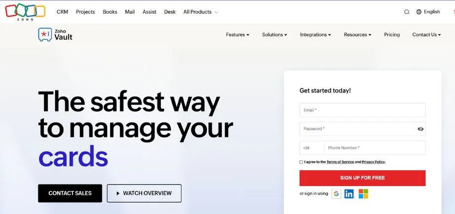 Zoho Vault - Password Manager Software