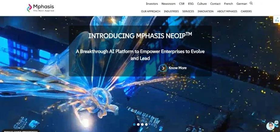 Software Companies in India - mphasis