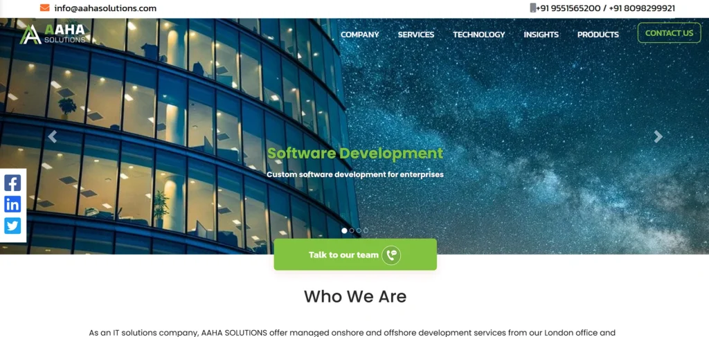 Software company in Pondicherry - AAHA Solutions