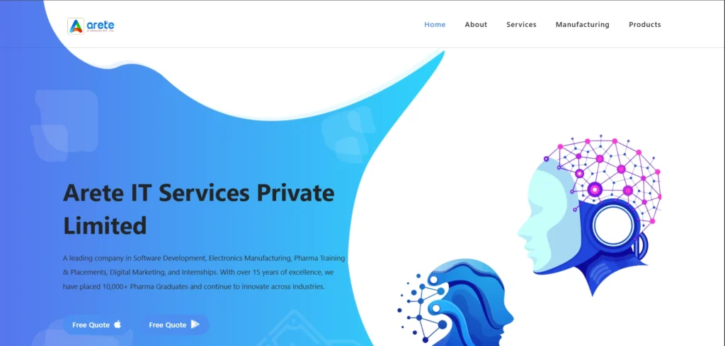 Software company in Vijayawada - Arete IT Services Private Limited