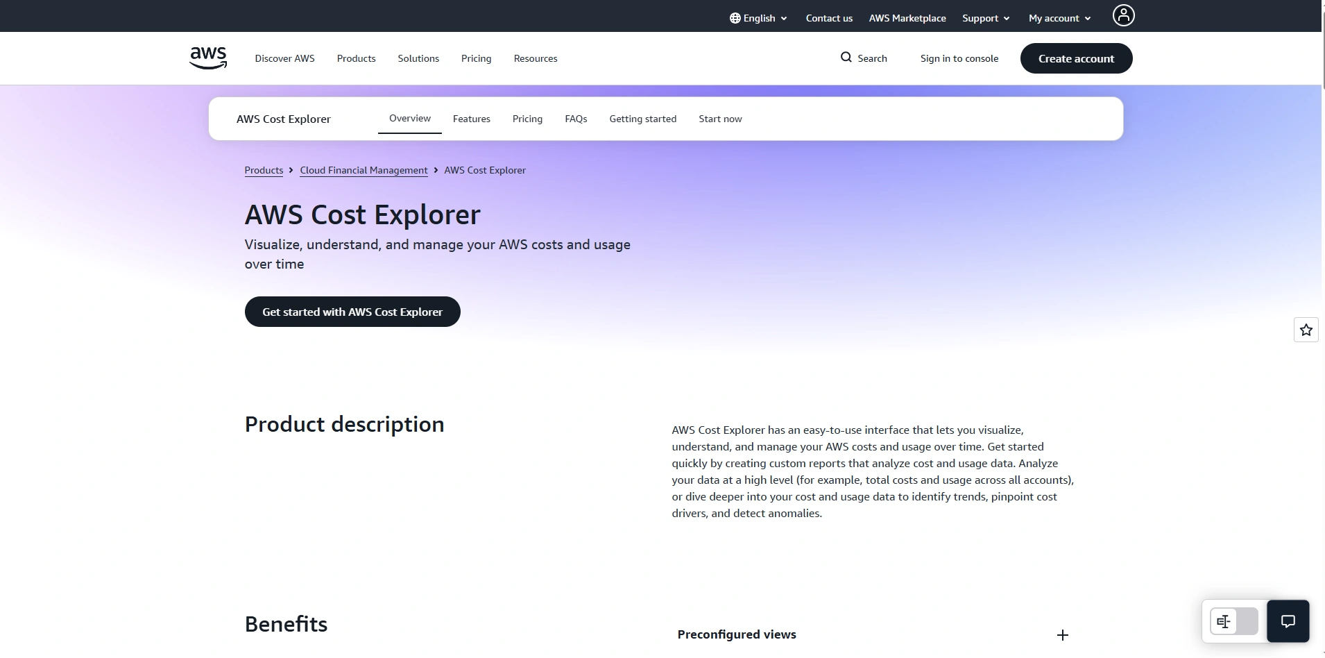 cloud cost management tools-AWS Cost Explorer
