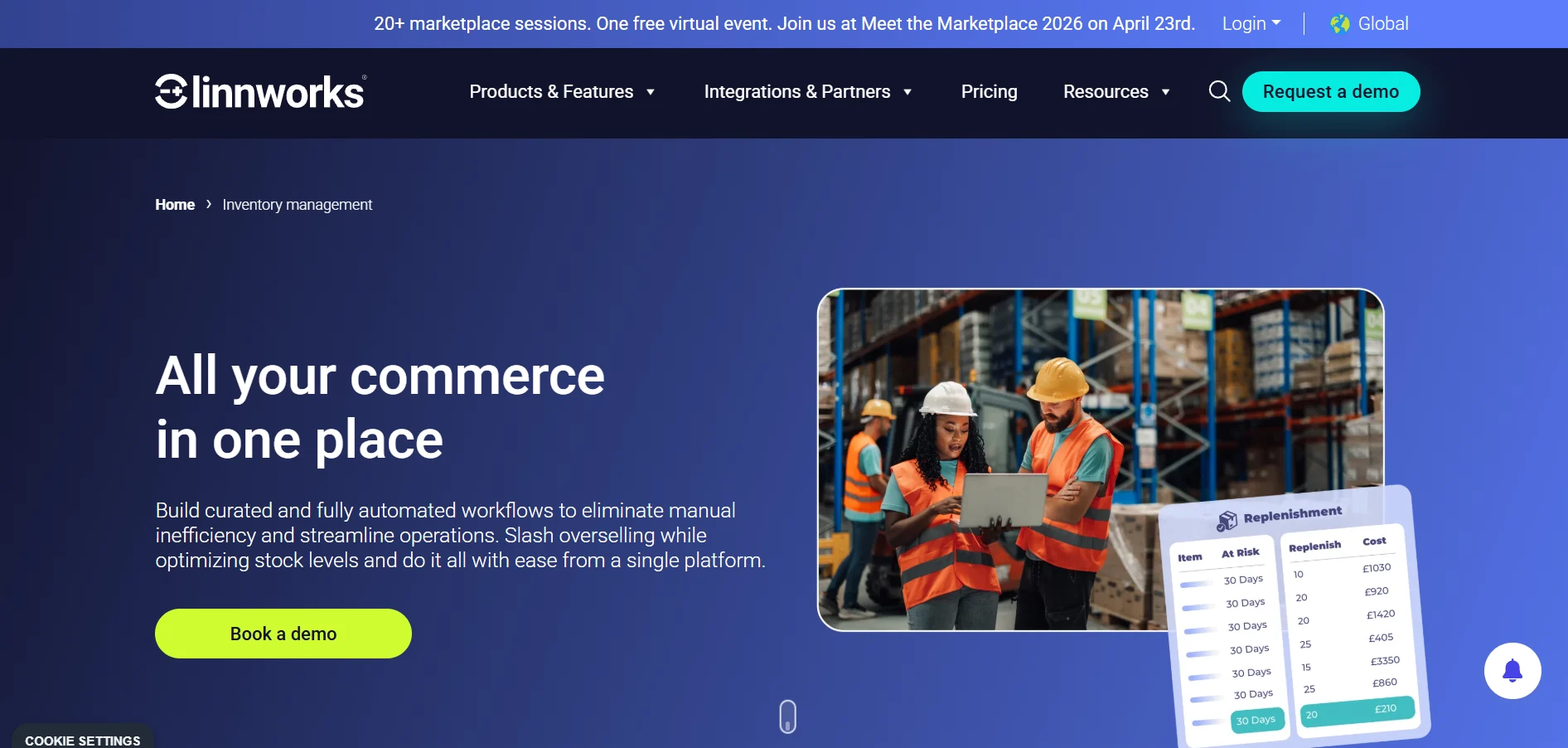 Linnworks -inventory management software for small business