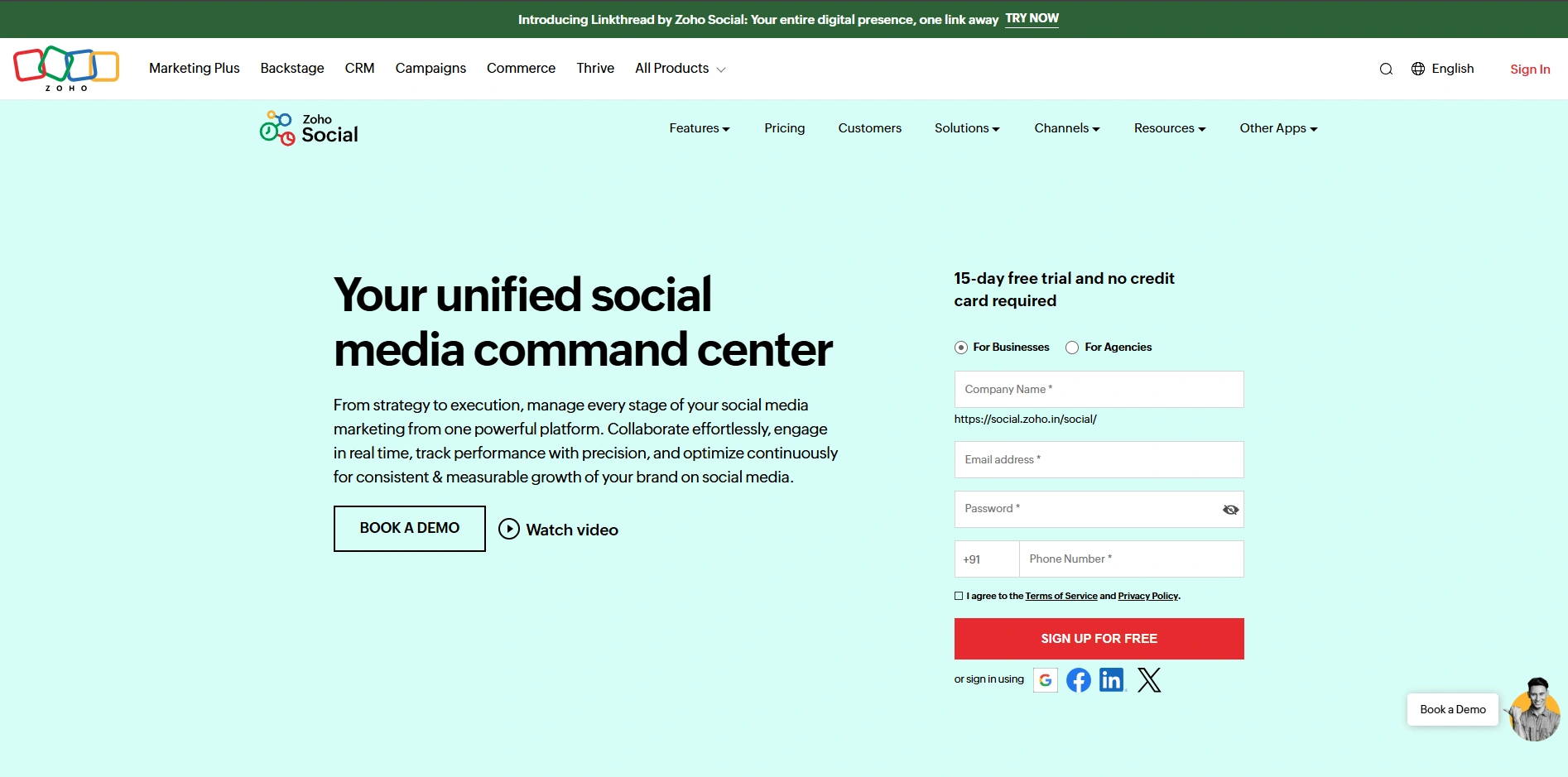 Review Management Software -Zoho Social