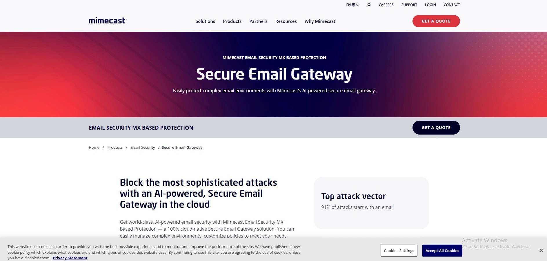 email security software- Mimecast Secure Email Gateway
