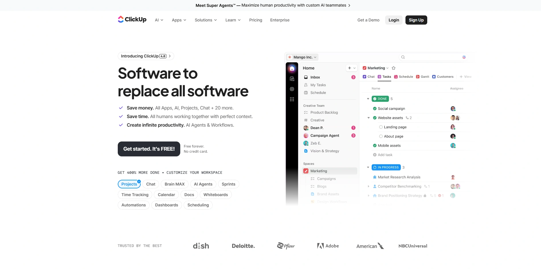 Marketing Project Management Software -ClickUp